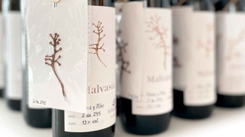 Botellas Malvasía con su raspón