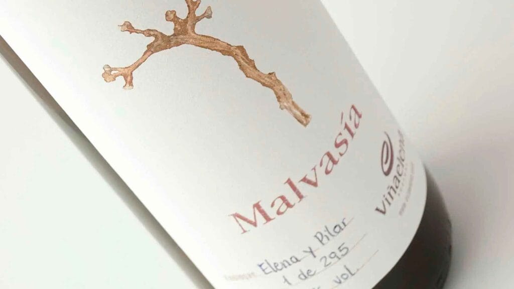 etiqueta Malvasía detalle